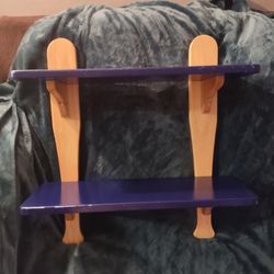 Wooden  Baseball Shelf 