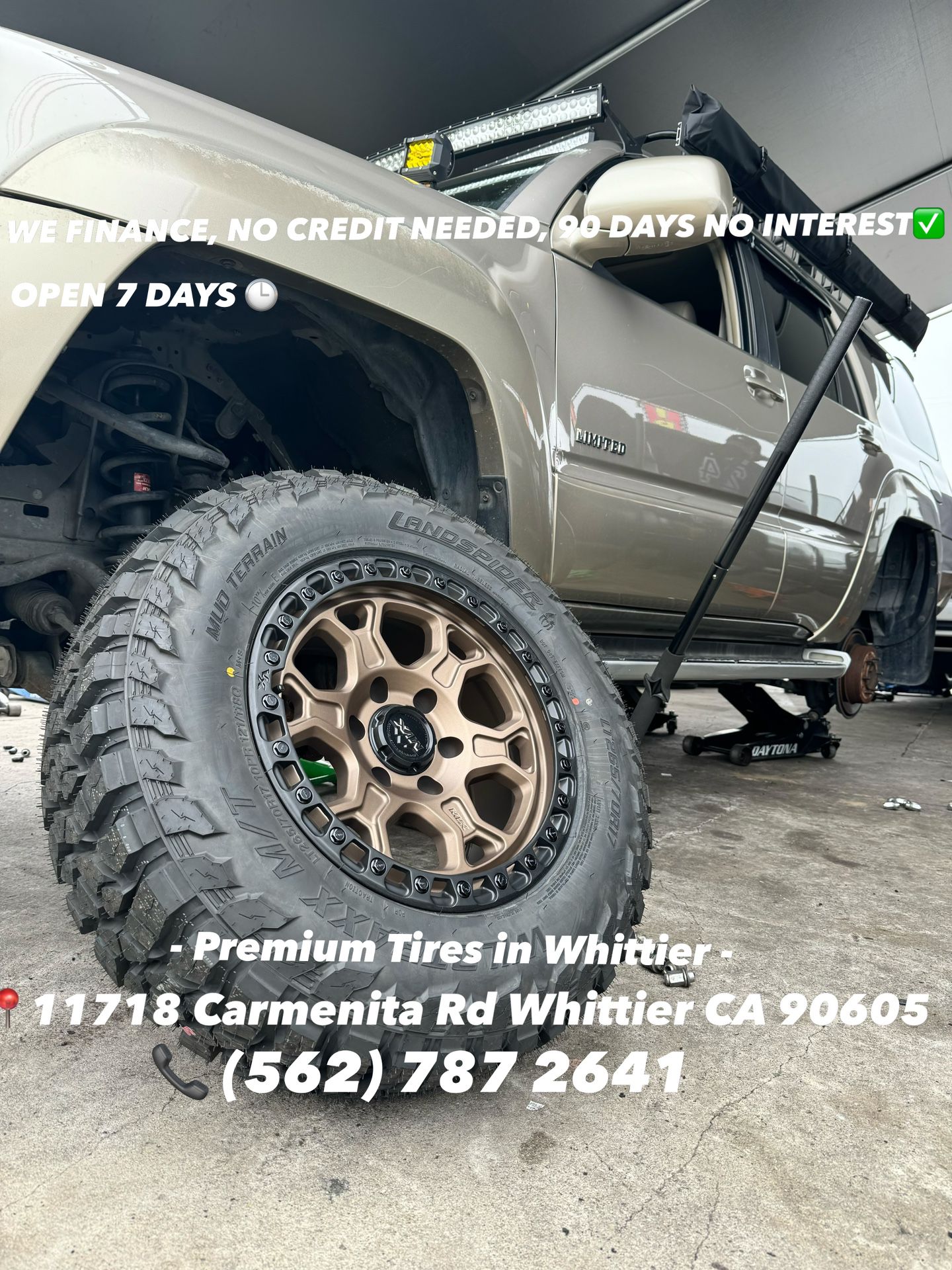 MVX Bronze Wheels 6x139.7 With 265/70R17 Mud Terrain For Tacoma 4Runner Sequoia FJ Chevy Silverado Yukon GMC Sierra And More 