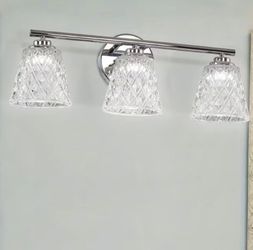 allen + roth Presli 21.93-in 3 Light Gloss Chrome Integrated LED Modern/contemporary Bathroom