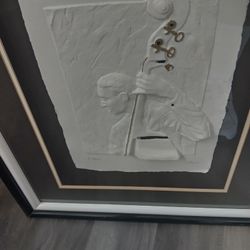 BEAUTIFUL FRAMED CAST PAPER ART SIGNED AND NUMBERED # 236 / 500 ART. L= 27 INCHES / W = 23 INCHES.