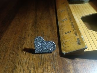 Sterling Silver Diamond Heart Pendant
