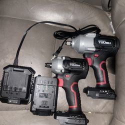 2 Impact Wrench  Lithium Battery +Charger 