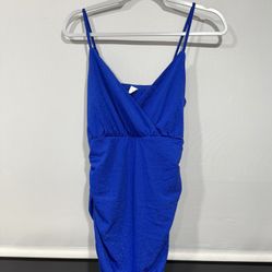 Short Blue Glitter Dress