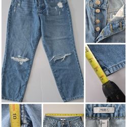 Forever 21 Mom Jeans Size 26, 26Wx27L, Rise 10" - EUC No Flaws