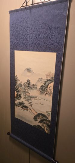2 x 36" vintage japanese decorative scrolls