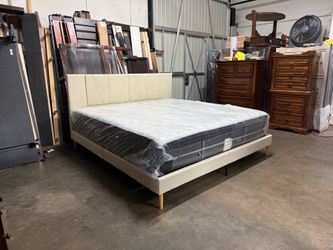 King bed with mattress $359