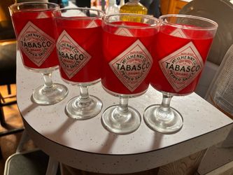 Collectible  Tabasco  Pepper Sauce  Glasses