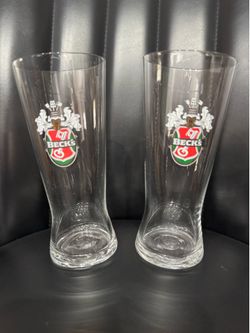 Vintage Beck’s beer glasses