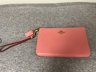 Authentic Coach Corner Zip Wristlet in Taffy (soft pink) NEW