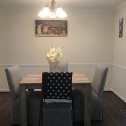 Dining Table Set Including Four Chairs 
