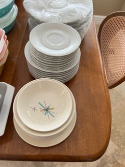 Vintage Crystal, Glassware, China, North Star Atomic Glasses, Serving Pieces & Kitchenware