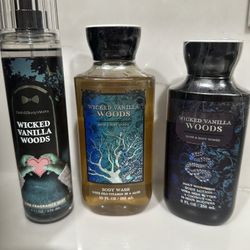 Bath and Body Works Set Wicked Vanilla Woods 