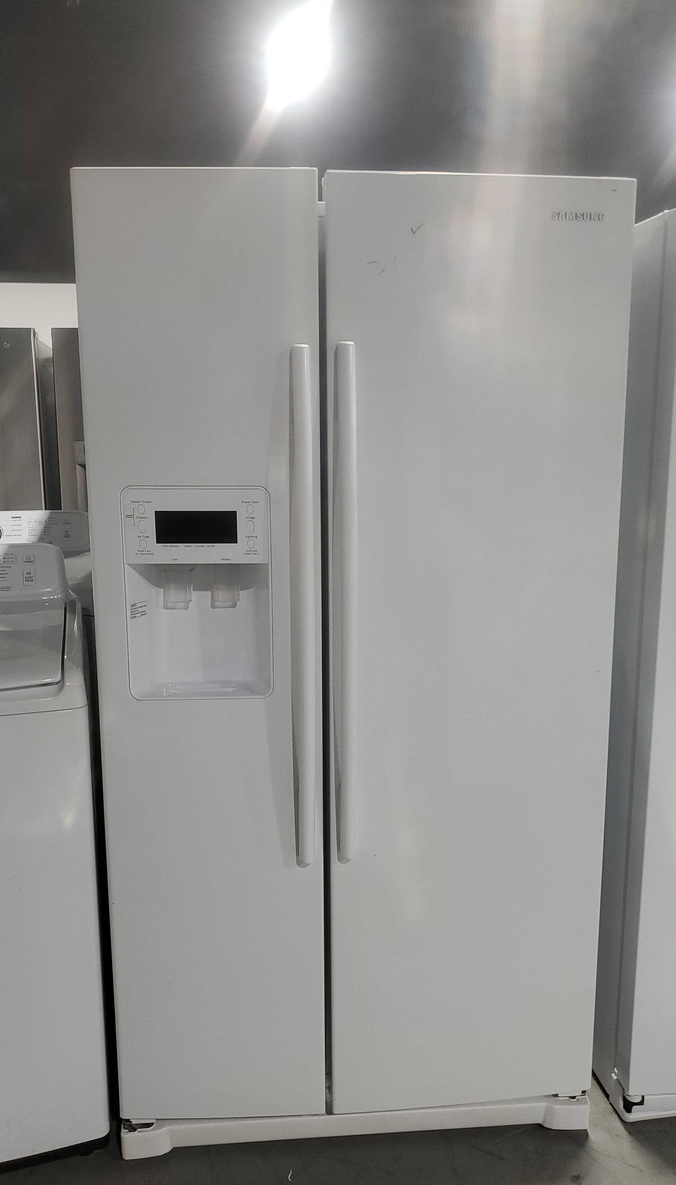 Samsung Side By Side Refrigerator White With Ice and Water - Same Day Delivery Available