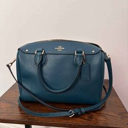 Coach Bennett Teal Satchel/ Crossbody
