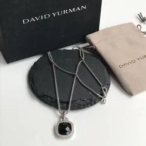 Black Diamond Square Diamond Necklace