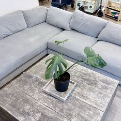 West Elm L shaped couch sofa