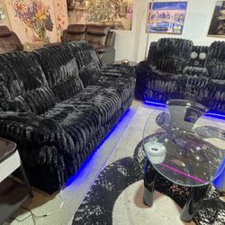 Corduroy Reclining Sofa & Loveseat Set with ALL the Features!