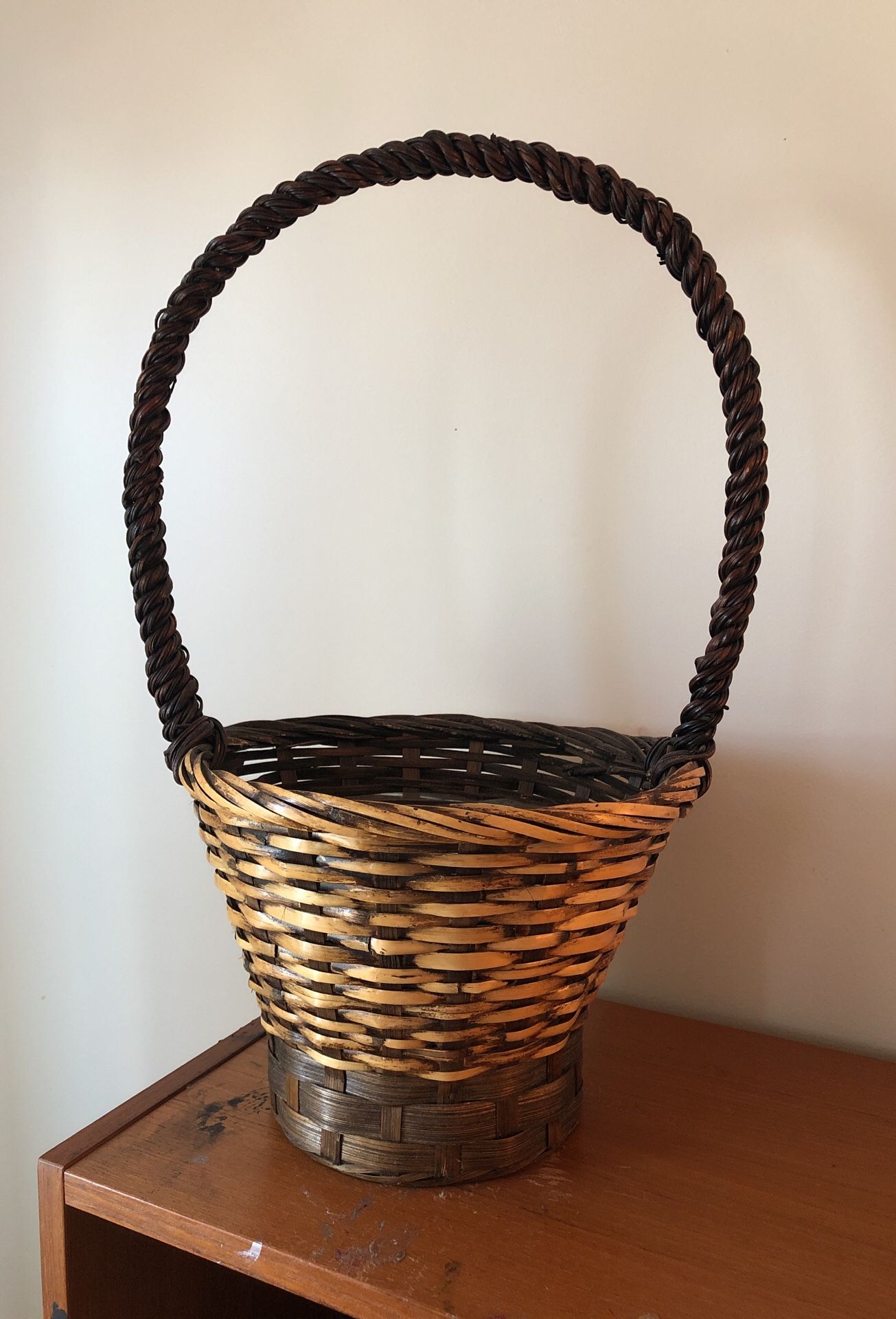 Planter wicker basket