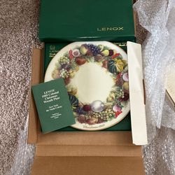 Lenox 1989 Colonial Christmas Wreath Plate 