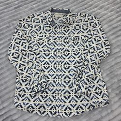CODY JAMES Authentic Western Aztec All Over Print Peral Snap Long Sleeve Men's Size XL