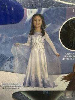 Girls DISNEY FROZEN Snow Queen Elsa Costume Size M 7-8 New 