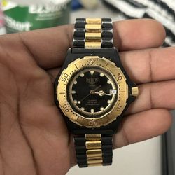 Vintage Heuer 3000 Quartz Diver Watch – Black & Gold – 200m