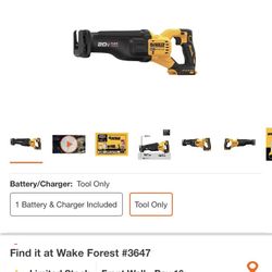 DEWALT 20-Volt MAX Lithium Ion Cordless Brushless Reciprocating Saw with FLEXVOLT ADVANTAGE (Tool Only)
