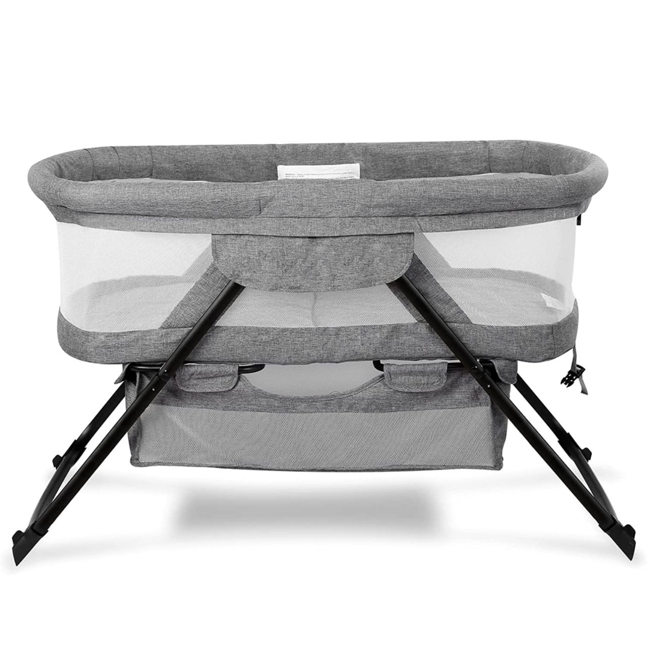 Bassinet 2-in-1 Fold Bassinet for Baby Stationary & Rock Portable Beside Sleeper for Baby