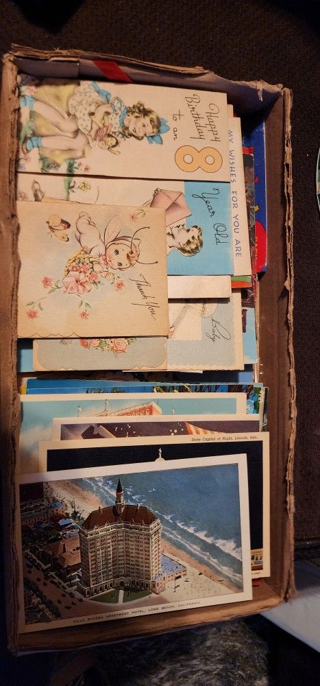 Antique Postcards And Antique Hallmark Holiday Cards Etc Lot