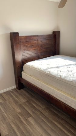 Bed frame with mattress