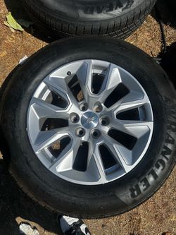 Chevy OEM Wheels with Goodyear Wrangler Tires