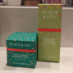 Peach And lily Matcha Cream Moisturizer And Gel Cleanser Set NEW