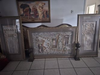 Hermoso Y Grande Juego De Cuadros De Tiempos Antiguos