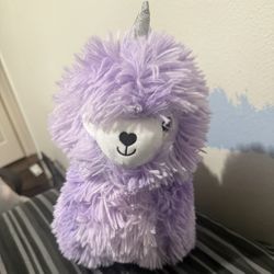 2 Scoops Plush Llama Unicorn Furry Toy Lavender New 14" Tall Very Soft