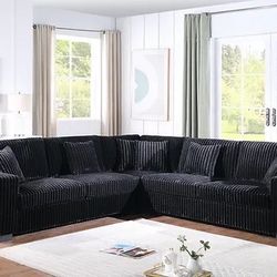 S861 Comfy II Black Sectional