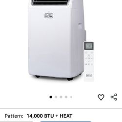 Black+Decker - 14,000 BTU Portable Air Conditioner with 10,000 BTU With Heating (Heat Pump) -Cool, Heat, Fan, Dehumidifier