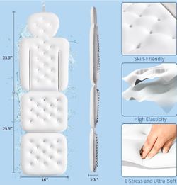 Bath Pillow with Head and Back Support