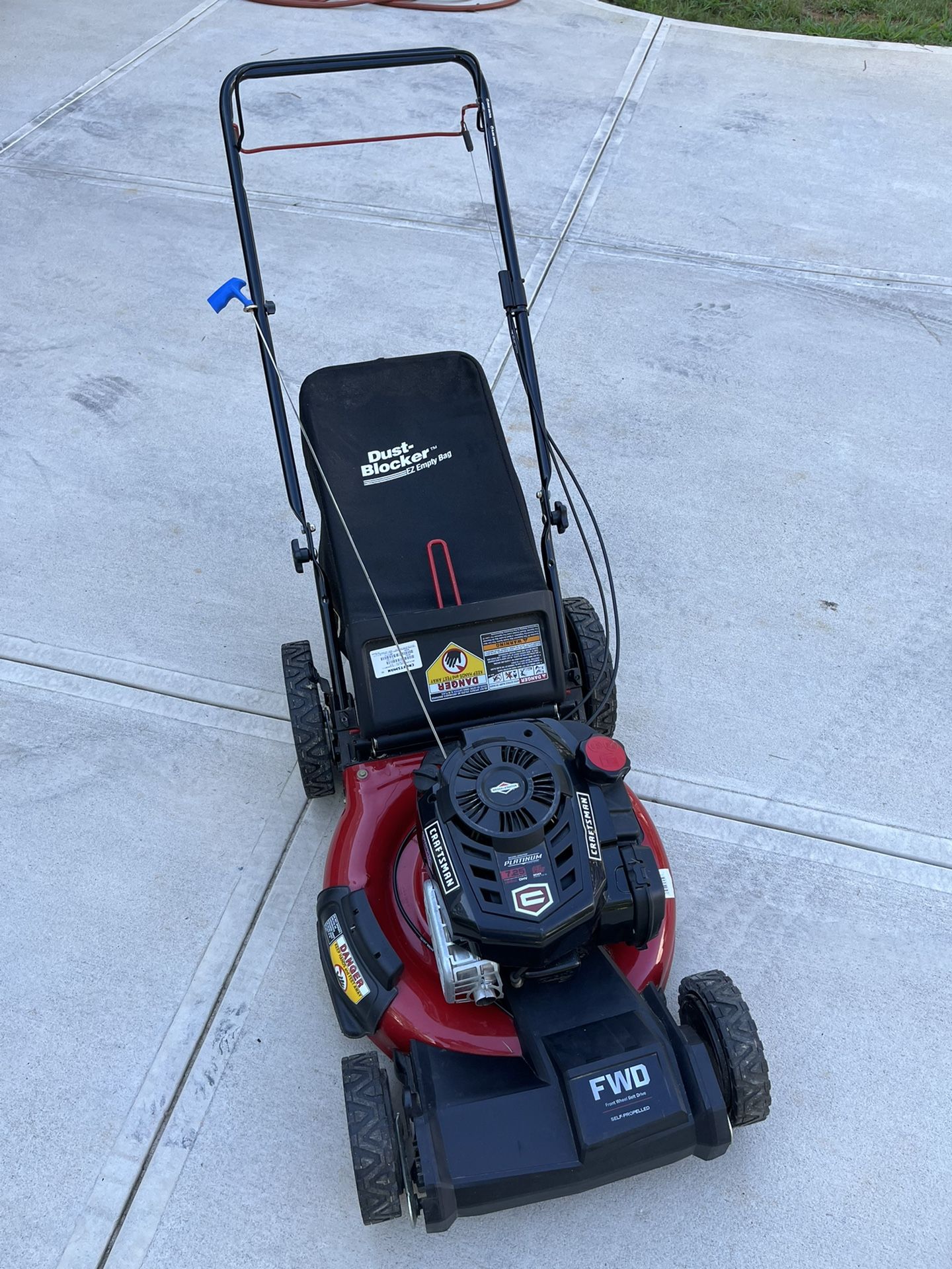 Craftsman self propelled FWD, 163 cc Briggs and Stratton platinum ...