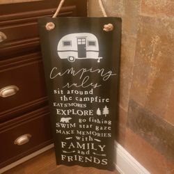Camping Tin Sign