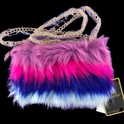 BrandNew Multicolored Furry Purse 💜