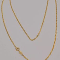 Cuban Link Chain 14k Yellow Gold Solid 1.7 mm 4.5 Gr 18.25 inches