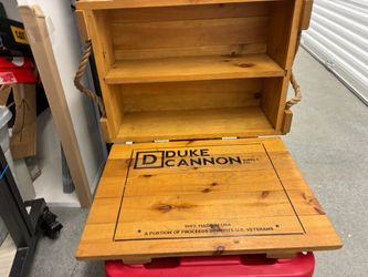 Duke Cannon artillery crate display shelf