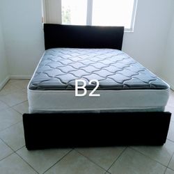 $350 Queen Bed Frame With Mattress And Boxspring Brand New Free Delivery 
