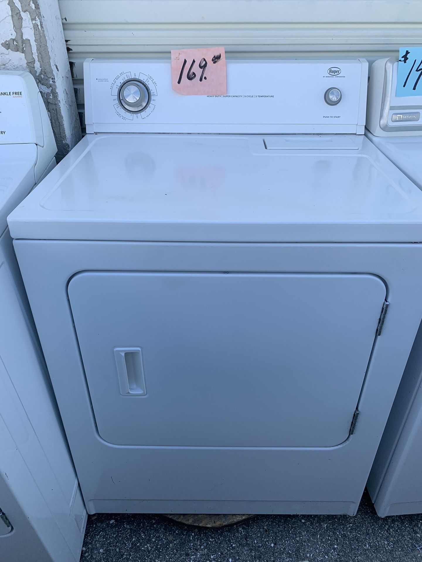 Roper Dryer Excellent . Lots of Dryers Warehouse pricing. Warranty . Delivery Available . 2522 Market st. 33901