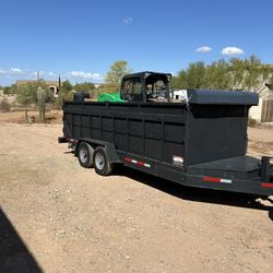 Dump Trailer And Bobcat 