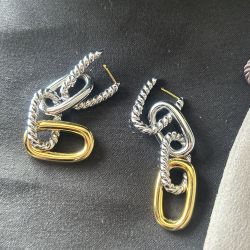 David Yurman Dy MadisonĀ® Chain Drop Earrings In Sterling Silver With 18k Gold