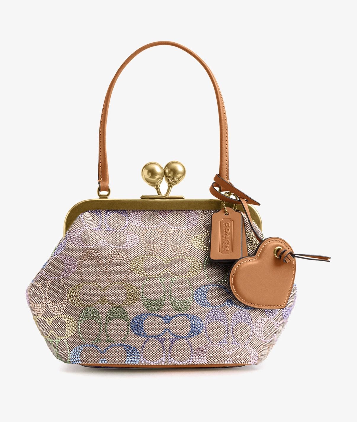 Coach Small Crystal Signature Rainbow Candy Kisslock 16