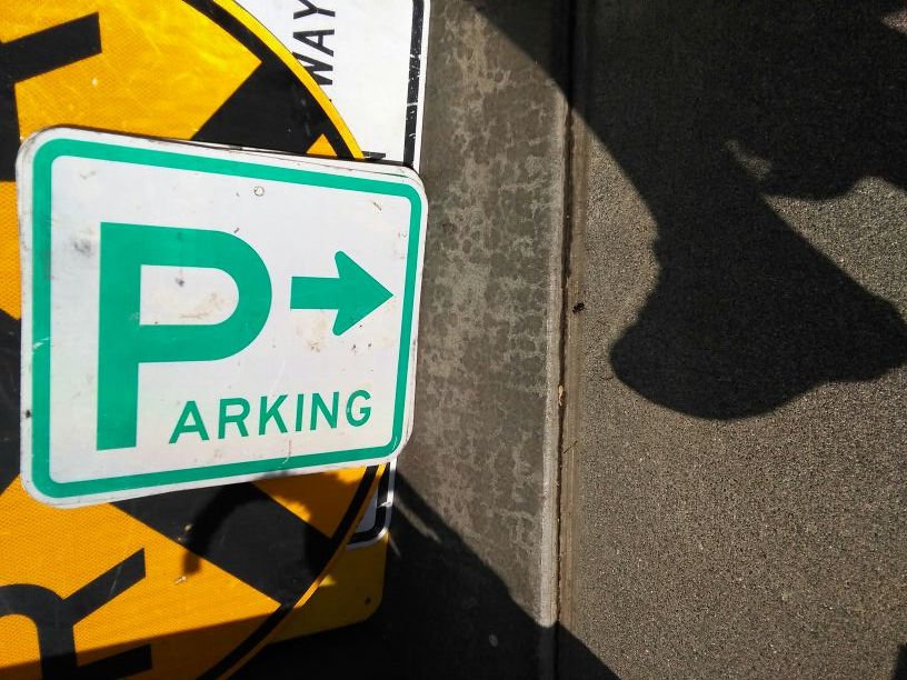 12x14 in metal p parking sign $15 Everson Washington