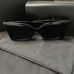  Womens Square Frame Black Sunglasses 