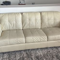 2 PIECE WHITE COUCH